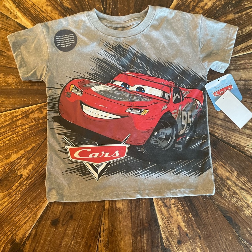 Disney Cars Lightning McQueen Gray and Red T-Shirt